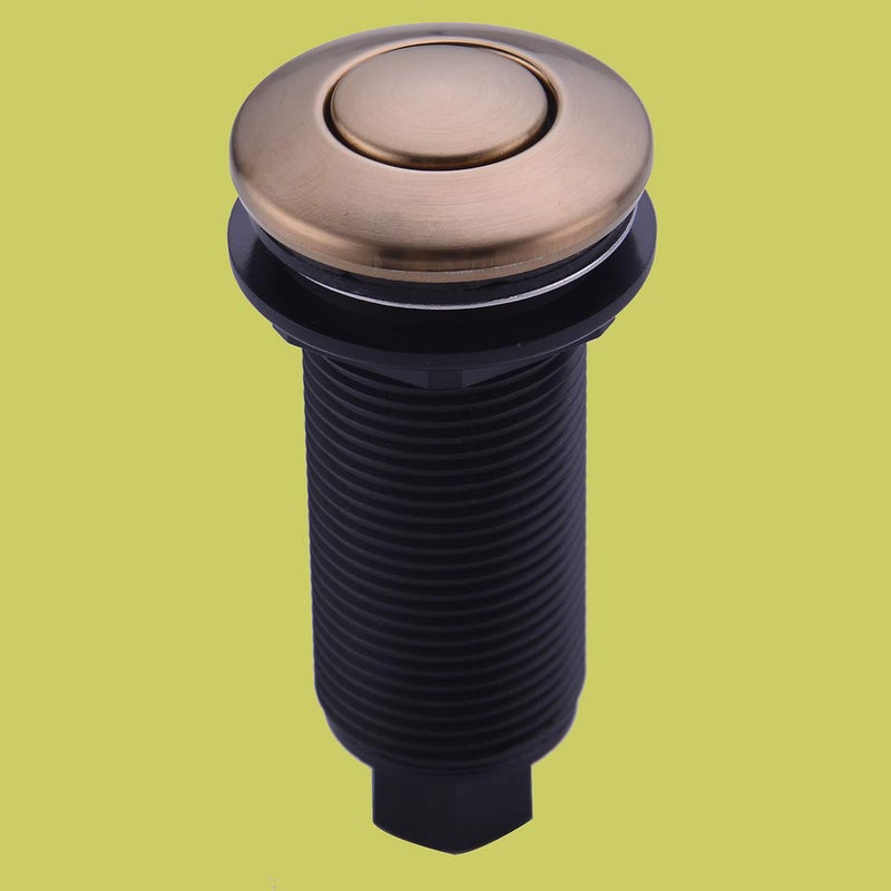 SINKINGDOM SinkTop Air Switch Kit with Champagne Bronze Long Button(Brass Cover) for Garbage Disposal - Image 4